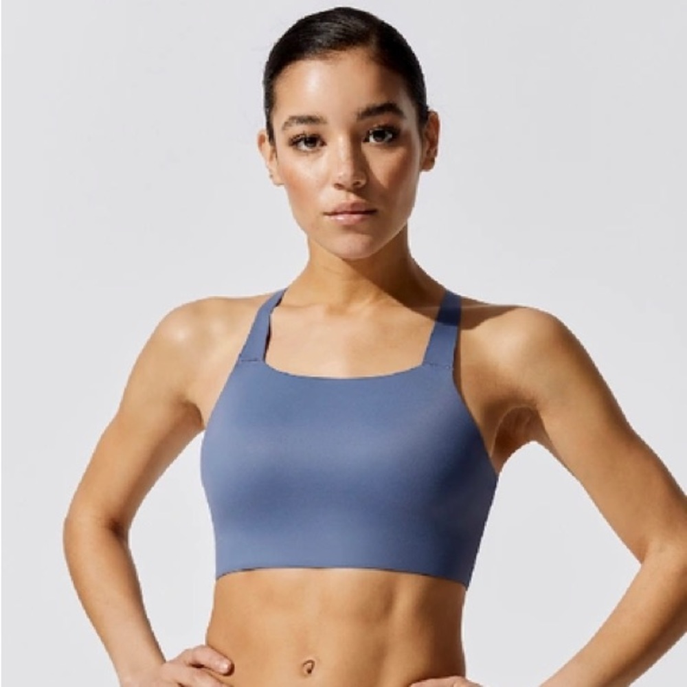 Nike Swoosh Luxe Dri-Fit Sports Bra Blue